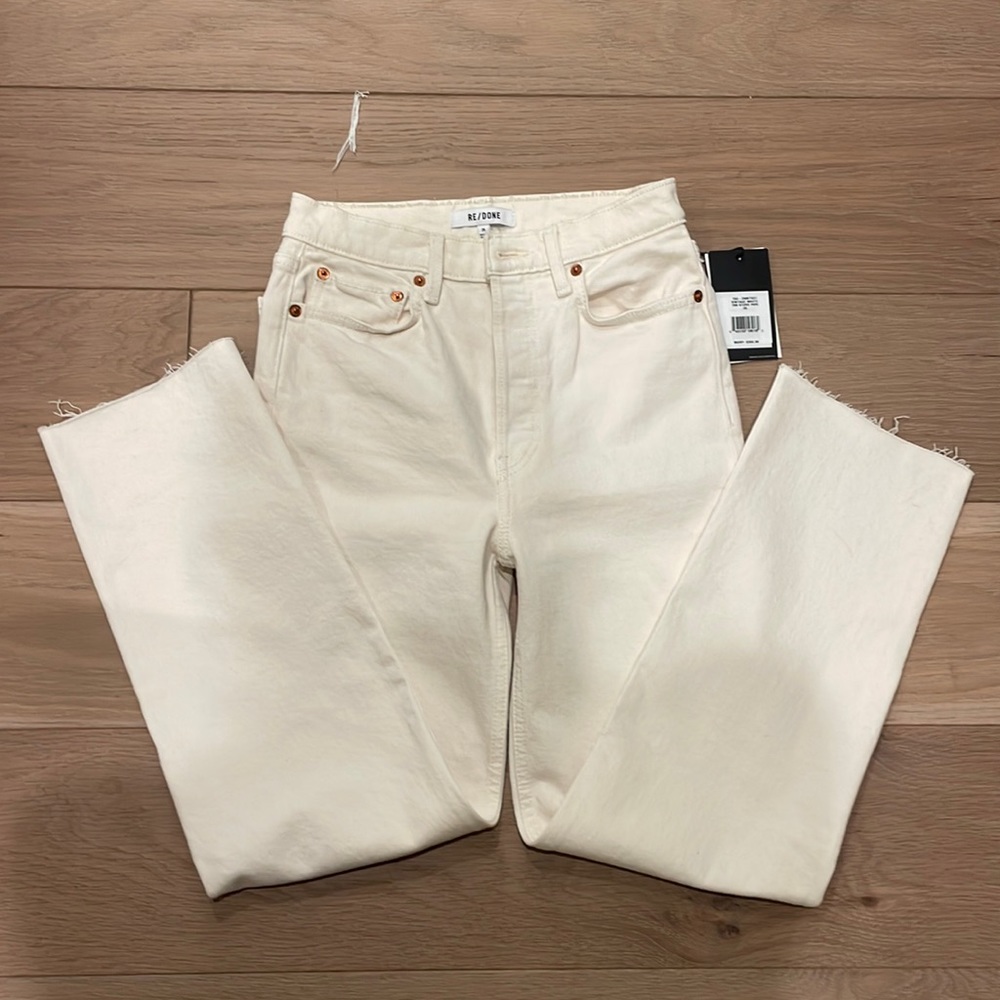 NWT Re/Done 70s Stovepipe (Ecru)Vintage White 25